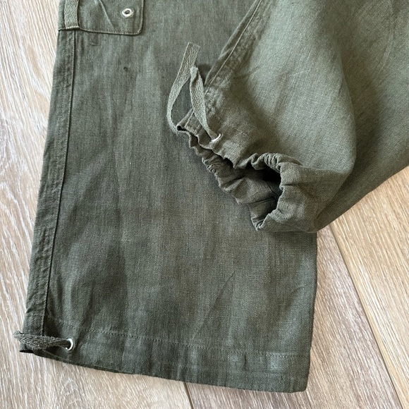 🛍️ NWOT 100% Linen Green pants ( Jogger style or cargo) - Picture 4 of 8
